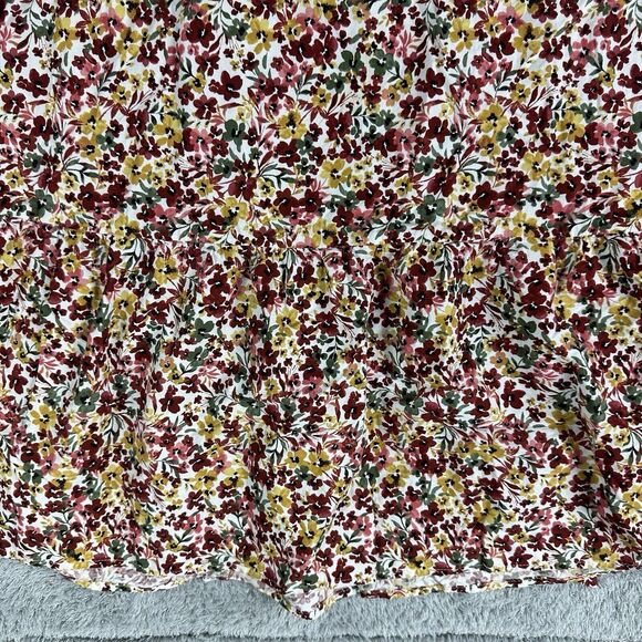 Time and Tru Cottagecore Flutter Sleeve Dress XL 16 18 Wildflower Tiered Midi - Picture 3 of 15